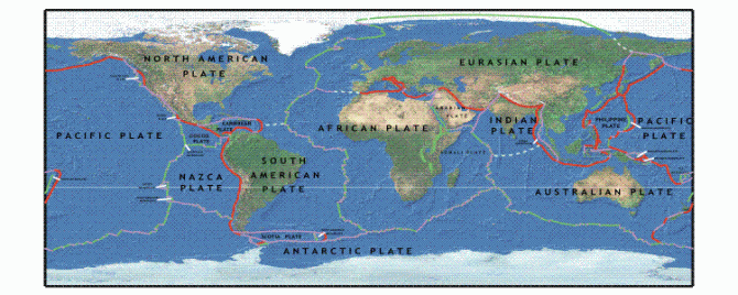 Plate Tectonics. SOURCE: U.S. Geological Survey